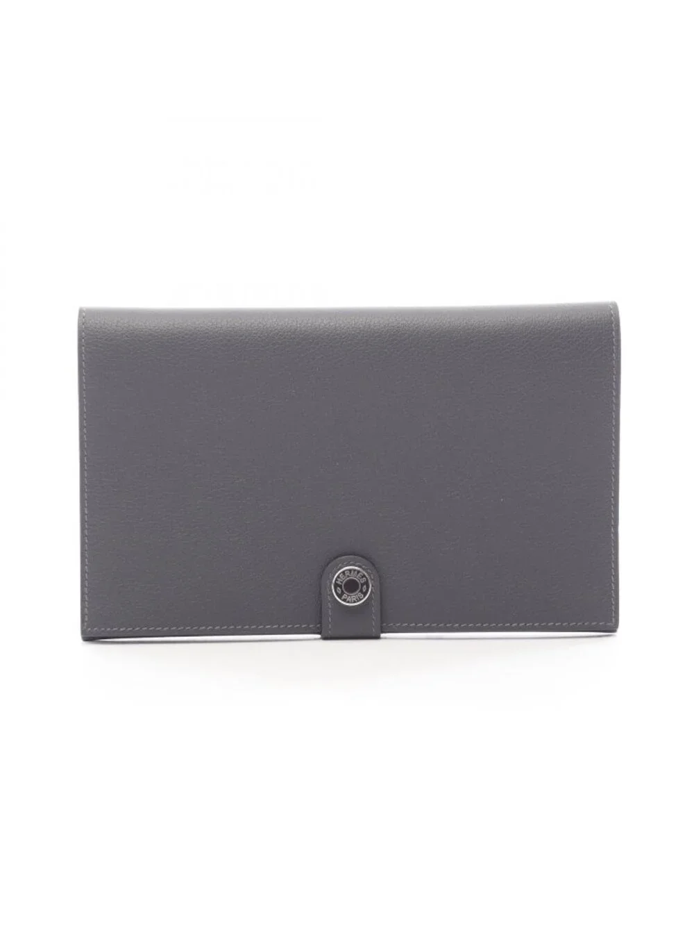 Hermes Bifold Wallet M S Toutenmain Gris Meyer Leather